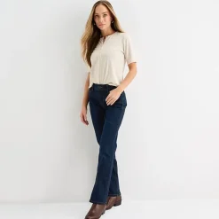 Liz Claiborne Sara Womens Mid Rise Bootcut Jean