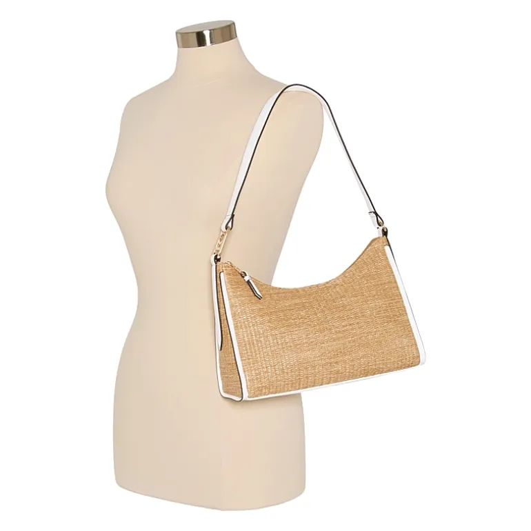 Liz Claiborne Straw Carter Shoulder Bag