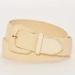 Liz Claiborne Stretch Raffia Belt With Covered Buckle Womens Belt