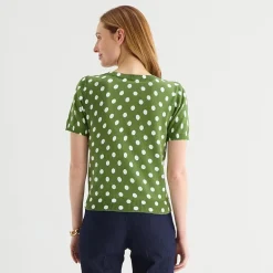 Liz Claiborne Tall Womens Crew Neck Short Sleeve Pullover Sweater