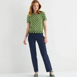 Liz Claiborne Tall Womens Crew Neck Short Sleeve Pullover Sweater