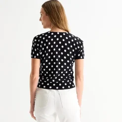 Liz Claiborne Tall Womens Crew Neck Short Sleeve Pullover Sweater