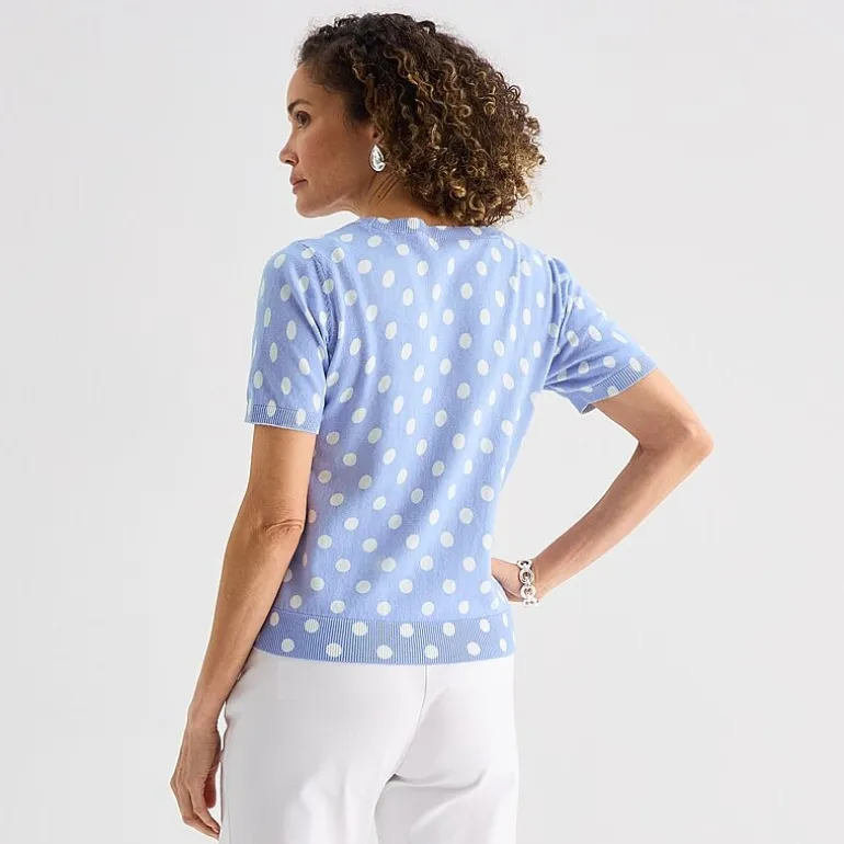 Liz Claiborne Tall Womens Crew Neck Short Sleeve Pullover Sweater