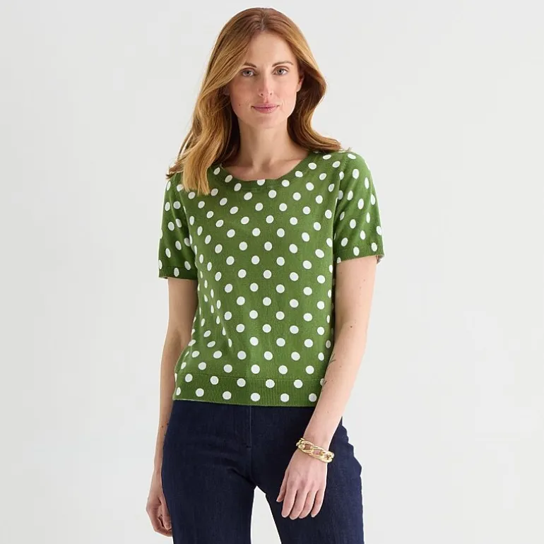 Liz Claiborne Tall Womens Crew Neck Short Sleeve Pullover Sweater