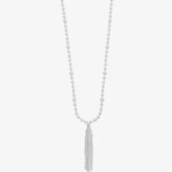 Liz Claiborne Tassel Womens 28 Inch Beaded Necklace