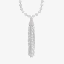 Liz Claiborne Tassel Womens 28 Inch Beaded Necklace