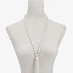 Liz Claiborne Tassel Womens 28 Inch Beaded Necklace