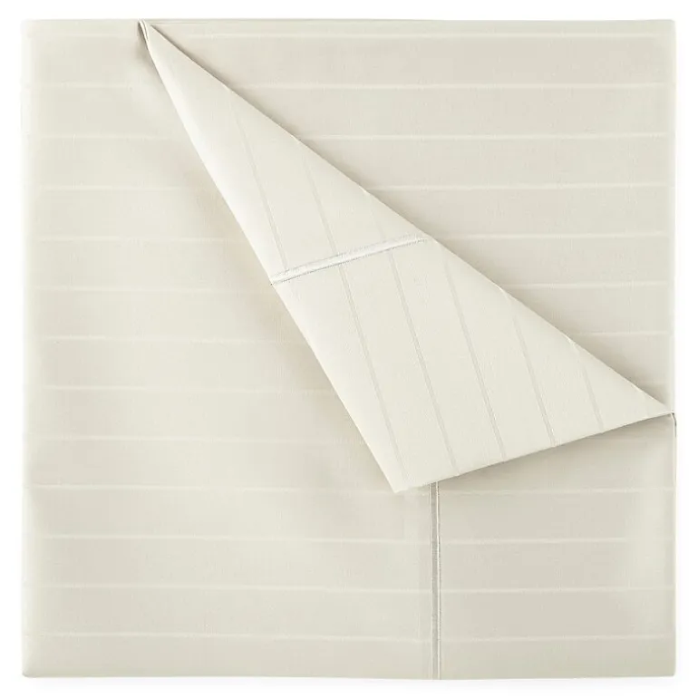 Liz Claiborne 600TC Cotton Sateen Dobby Stripe Wrinkle Free Sheet Set