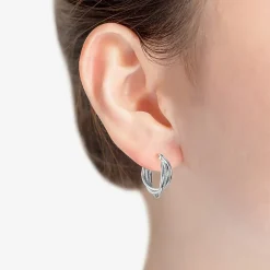 Liz Claiborne® Twisted Hoop Earrings