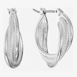 Liz Claiborne® Twisted Hoop Earrings