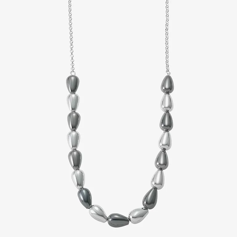 Liz Claiborne Two Tone Beaded Womens 17 Inch Collar Necklace