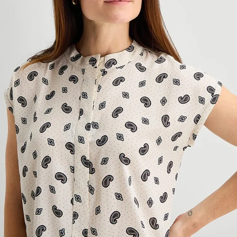 Liz Claiborne Womens Crew Neck Short Sleeve Blouse