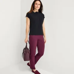 Liz Claiborne Womens Crew Neck Short Sleeve Blouse
