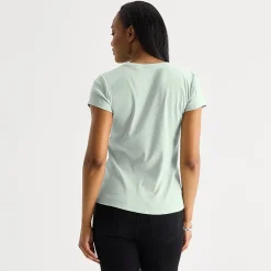 Liz Claiborne Womens Crew Neck Short Sleeve T-Shirt