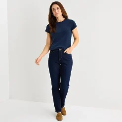 Liz Claiborne Womens Crew Neck Short Sleeve T-Shirt