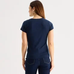 Liz Claiborne Womens Crew Neck Short Sleeve T-Shirt