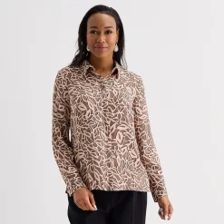 Liz Claiborne Womens Fitted Long Sleeve Regular Fit Button-Down Shirt