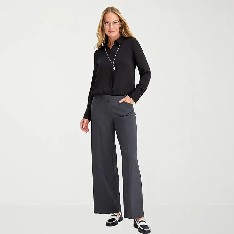 Liz Claiborne Womens Fitted Long Sleeve Regular Fit Button-Down Shirt