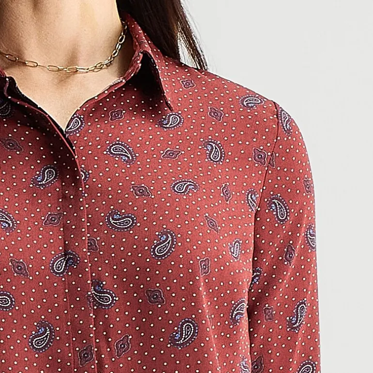 Liz Claiborne Womens Fitted Long Sleeve Regular Fit Button-Down Shirt