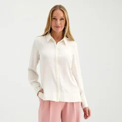 Liz Claiborne Womens Fitted Long Sleeve Regular Fit Button-Down Shirt