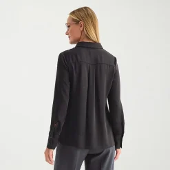 Liz Claiborne Womens Fitted Long Sleeve Regular Fit Button-Down Shirt