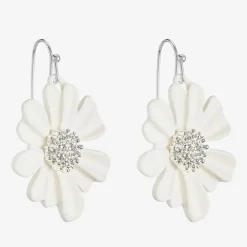 Liz Claiborne Womens Flower Drop Earrings