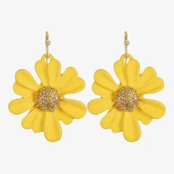 Liz Claiborne Womens Flower Drop Earrings