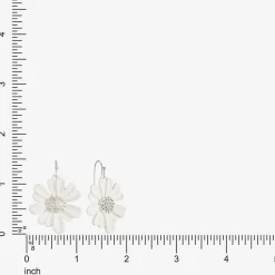 Liz Claiborne Womens Flower Drop Earrings