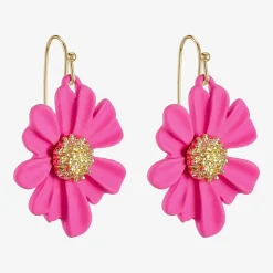 Liz Claiborne Womens Flower Drop Earrings