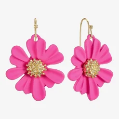 Liz Claiborne Womens Flower Drop Earrings