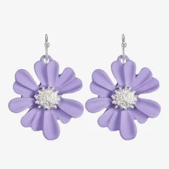Liz Claiborne Womens Flower Drop Earrings