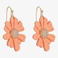 Liz Claiborne Womens Flower Drop Earrings