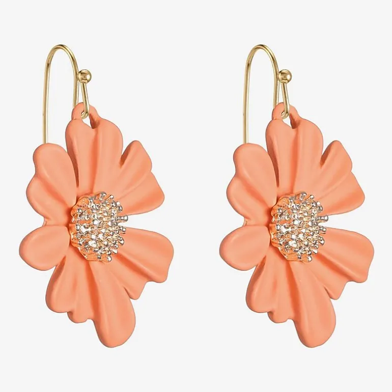 Liz Claiborne Womens Flower Drop Earrings