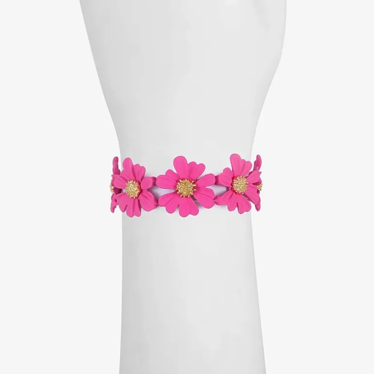 Liz Claiborne Womens Flower Stretch Bracelet