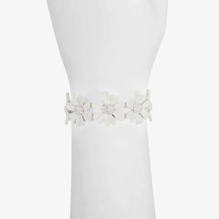 Liz Claiborne Womens Flower Stretch Bracelet