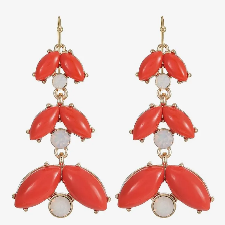 Liz Claiborne Womens Glass Drop Earrings
