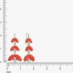 Liz Claiborne Womens Glass Drop Earrings