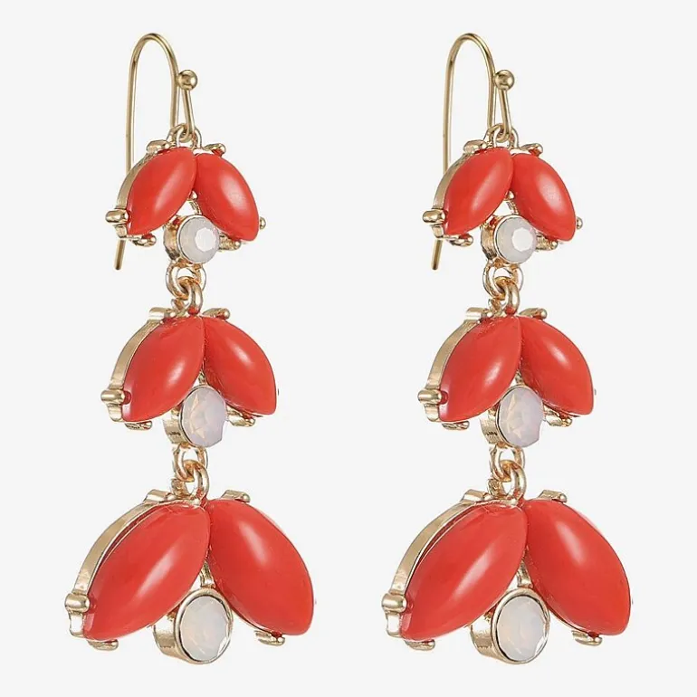 Liz Claiborne Womens Glass Drop Earrings
