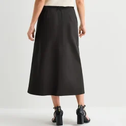 Liz Claiborne Womens High Rise Midi A-Line Skirt