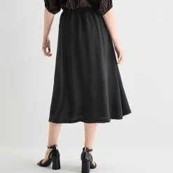 Liz Claiborne Womens High Rise Midi A-Line Skirt