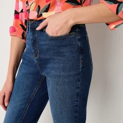 Liz Claiborne Womens High Rise Straight Leg Jean