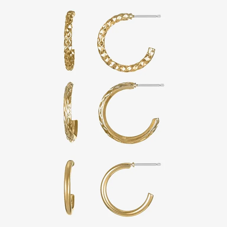 Liz Claiborne Womens Hypoallergenic 3 Pair Earring Set