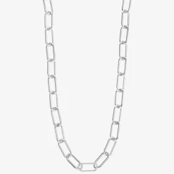 Liz Claiborne Womens 17 Inch Paperclip Chain Necklace