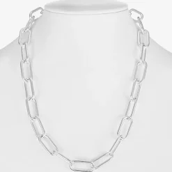 Liz Claiborne Womens 17 Inch Paperclip Chain Necklace