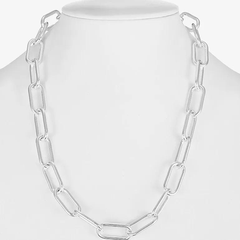 Liz Claiborne Womens 17 Inch Paperclip Chain Necklace