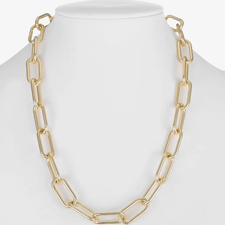 Liz Claiborne Womens 17 Inch Paperclip Chain Necklace