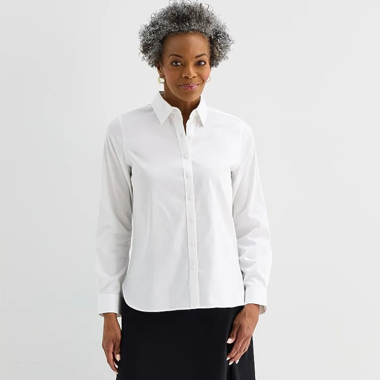 Liz Claiborne Womens Long Sleeve Dress Shirt