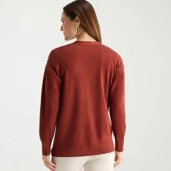 Liz Claiborne Womens Long Sleeve Open Front Cardigan