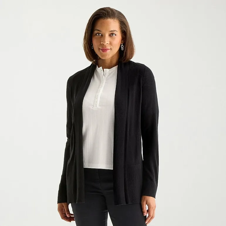Liz Claiborne Womens Long Sleeve Layered Sweater
