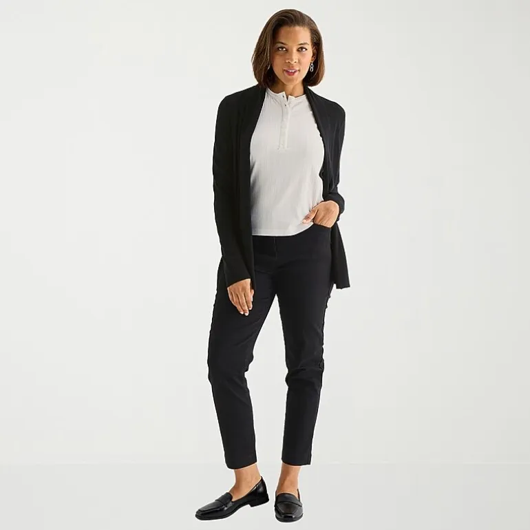 Liz Claiborne Womens Long Sleeve Layered Sweater Tall